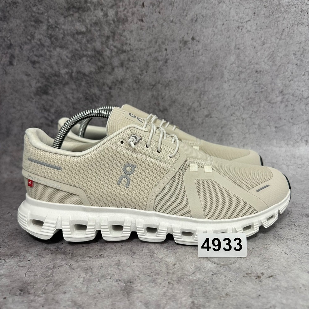 On Cloud 6 Wide Women Size 10 Pearl White Running Shoes Comfort Sneaker